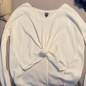 knot white sweater